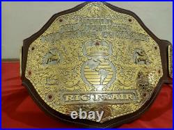 Big Gold World Heavyweight Wrestling Championship Belt 24k Gold With Ric Flair