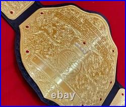 Big Gold World Heavyweight Wrestling Championship Belt 4mm Zinc Gold Plated