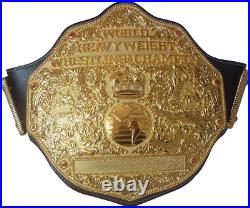 Big Gold Wrestling Championship Belt Adult Replica World Title Belt Faux Leather