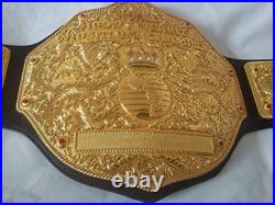 Big Gold Wrestling Championship Belt Adult Replica World Title Belt Faux Leather