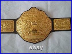 Big Gold Wrestling Championship Belt Adult Replica World Title Belt Faux Leather