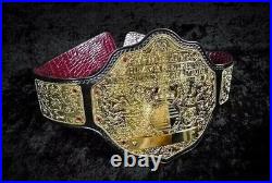 Big Gold Wrestling Heavyweight Championship Replica Belt Adult crocodile leather
