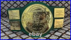 Big Green Worldwide Wrestling Championship Belt, Title Belt 2mm Brass On