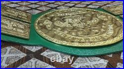 Big Green Worldwide Wrestling Championship Belt, Title Belt 2mm Brass On