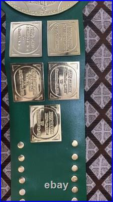 Big Green Worldwide Wrestling Championship Belt, Title Belt 2mm Brass On