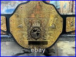 Big gold world heavyweight championship belt wrestling title 2mm brass adult