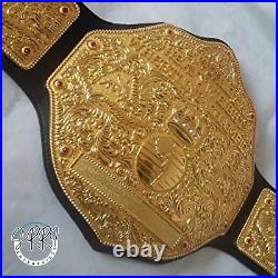 Big gold world heavyweight wrestling championship belt 4mm brass replica