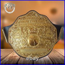 Big gold world heavyweight wrestling championship belt 4mm brass replica