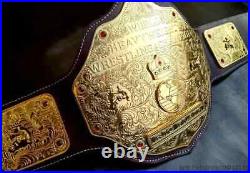 Big gold world heavyweight wrestling championship belt 4mm brass replica