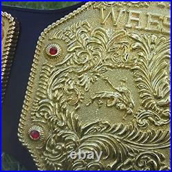 Big gold world heavyweight wrestling championship belt 4mm brass replica