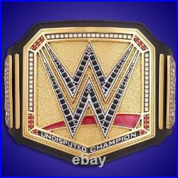 Black Wrestling Undisputed Championship Title Belt Gold Color Adult Replica WWE