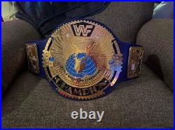 Block Logo Big Eagle Heavyweight Wrestling Championship belt 4mm Zinc Blue
