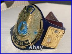 Block Logo Big Eagle Heavyweight Wrestling Championship belt 4mm Zinc Blue