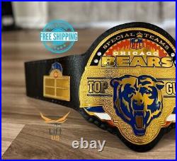CHICAGO BEARS NFL Championship Wrestling Belt 2mm Brass Adult Size