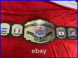 CMLL World Heavyweight Championship Replica Title Belt 4MM Brass Adult Size