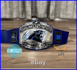 Carolina Panthers NFL Super Bowl Championship Belt 2mm Brass plates Adult Size
