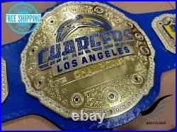 Chargers Los Angeles NFL championship belt 2MM Brass Metal Plates Customize name Chargers Los Angeles NFL championship belt 2MM Brass Metal Plates Customize name