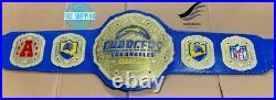 Chargers Los Angeles NFL championship belt 2MM Brass Metal Plates Customize name