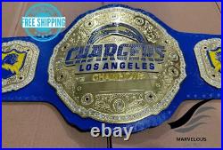Chargers Los Angeles NFL championship belt 2MM Brass Metal Plates Customize name