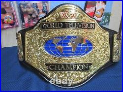 Classic Shields WCW World Television Championship Wrestling Belt HD WWF WWE TV