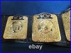 Classic Shields WCW World Television Championship Wrestling Belt HD WWF WWE TV