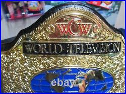 Classic Shields WCW World Television Championship Wrestling Belt HD WWF WWE TV