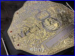 Crumrine 3D Big Gold Championship Belt Dual Plates Tooling leather
