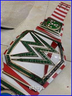 Custom Christmas gift belt, 4mm zinc, real leather strap. Nikal plated. Adult