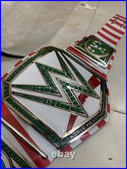 Custom Christmas gift belt, 4mm zinc, real leather strap. Nikal plated. Adult