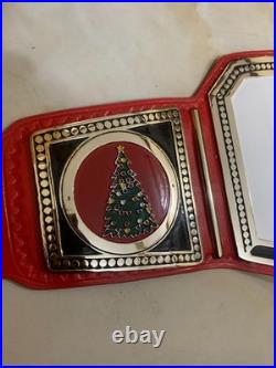 Custom Christmas gift belt, 4mm zinc, real leather strap. Nikal plated. Adult