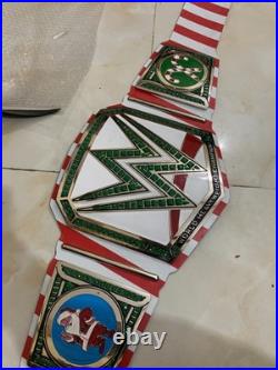 Custom Christmas gift belt, 4mm zinc, real leather strap. Nikal plated. Adult