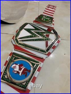 Custom Christmas gift belt, 4mm zinc, real leather strap. Nikal plated. Adult