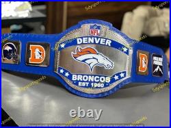 Custom Denver Broncos Championship Wrestling Belt 4mm Brass Adult Size