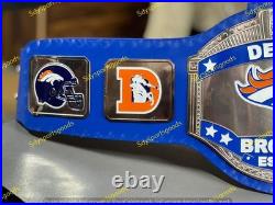 Custom Denver Broncos Championship Wrestling Belt 4mm Brass Adult Size