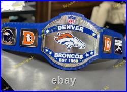 Custom Denver Broncos Championship Wrestling Belt 4mm Brass Adult Size