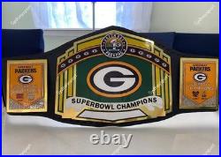 Custom Green Bay Packers Championship Belt Replica Title Adult size 2mm Brass