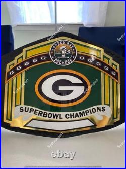 Custom Green Bay Packers Championship Belt Replica Title Adult size 2mm Brass