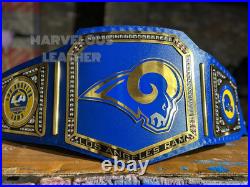Custom Los Angeles Rams Championship Belt 2mm Brass Plates Adult Size Replica