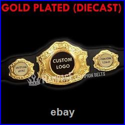 Custom Made Championship Belt Replica Wrestling Title Diecast Plates Adult Size