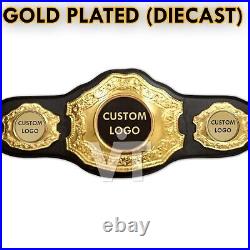Custom Made Championship Belt With Custom Logo/Text 3mm Genuine Leather Title