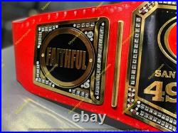 Custom San Francisco 49ers Championship Belt Title Adult size 2mm Brass