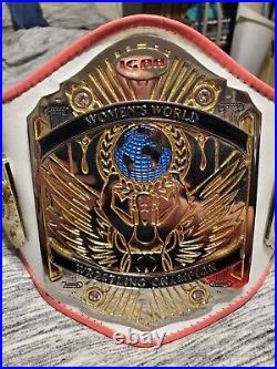 Custom Womens Championship Wrestling Title Belt 4mm Zinc Stacked Plates