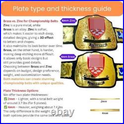 Custom Wrestling Championship Belt Personalized Faux Leather Trophy