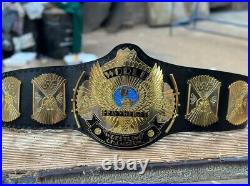 DUAL Winged Eagle Championship Wrestling Replica Title Belt Brass 4MM Adult size