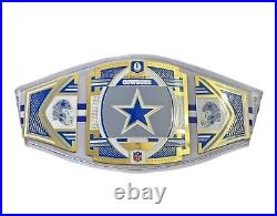Dallas CowBoys NFL Championship Replica Title Adult Size 2mm Brass Plated Belt