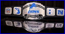Detroit Lions Team Championship Title Belt Adult size Super Bowl 2mm New