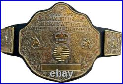 DieCasting BIG GOLD World Heavyweight Championship Replica Tittle Belt Black 6MM