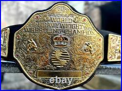 DieCasting BIG GOLD World Heavyweight Championship Replica Tittle Belt Black 6MM