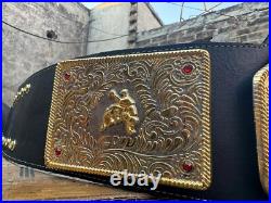 DieCasting BIG GOLD World Heavyweight Championship Replica Tittle Belt Black 6MM