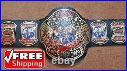 ECW WORLD HEAVYWEIGHT 2MM BRASS Championship Belt Gold Plated Real Leather